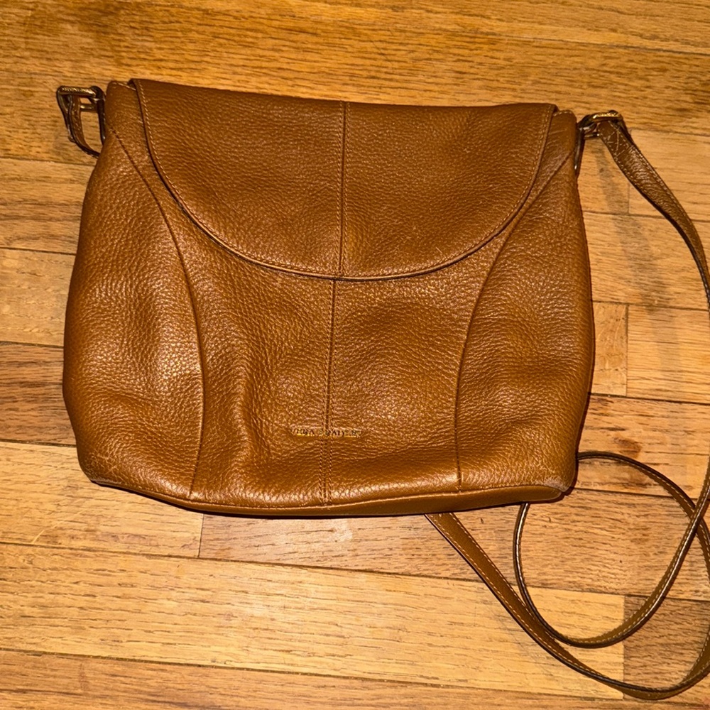Vera Bradley brown leather crossbody‎